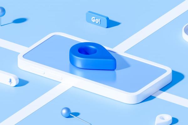 Location Tracking 3D Illustration 