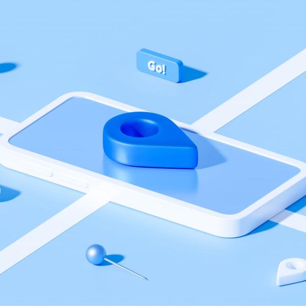 Location Tracking 3D Illustration 